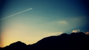 Plane Over the Mountains