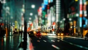 Night Street, tilt-shift effect