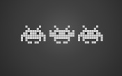 Space Invaders, Gray Background