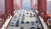 Golden Gate Bridge San Francisco California, tilt-shift effect
