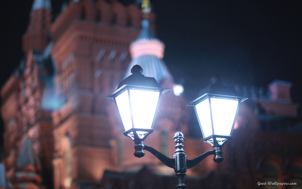 Rainy Night on the Red Square