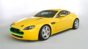 Yellow Aston Martin V8 Vantage N24