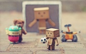 Danbo and Other Toys Playing Football