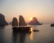 Halong Bay Dusk, Vietnam