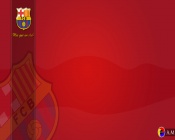 FC Barcelona Logo, Red Background