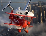 Mismatched Planes Over San Francisco, USA