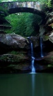 The Waterfall under a bridge