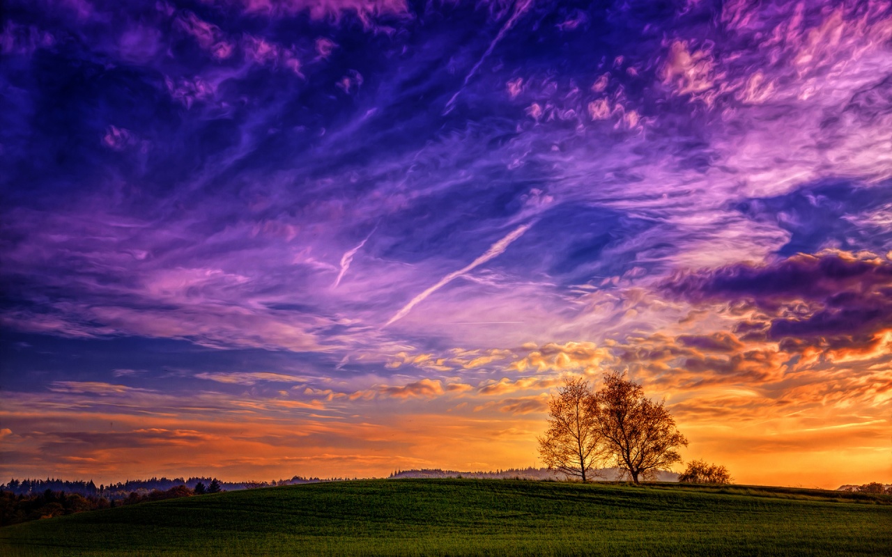 Blue and Orange Landscape