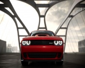 Red Dodge Challenger SRT